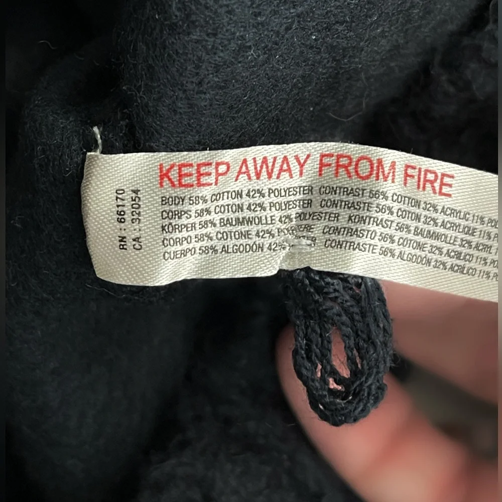 Anthropologie Daily Practice Black Cable-Knit Sweater XL NWT - Picture 10 of 11